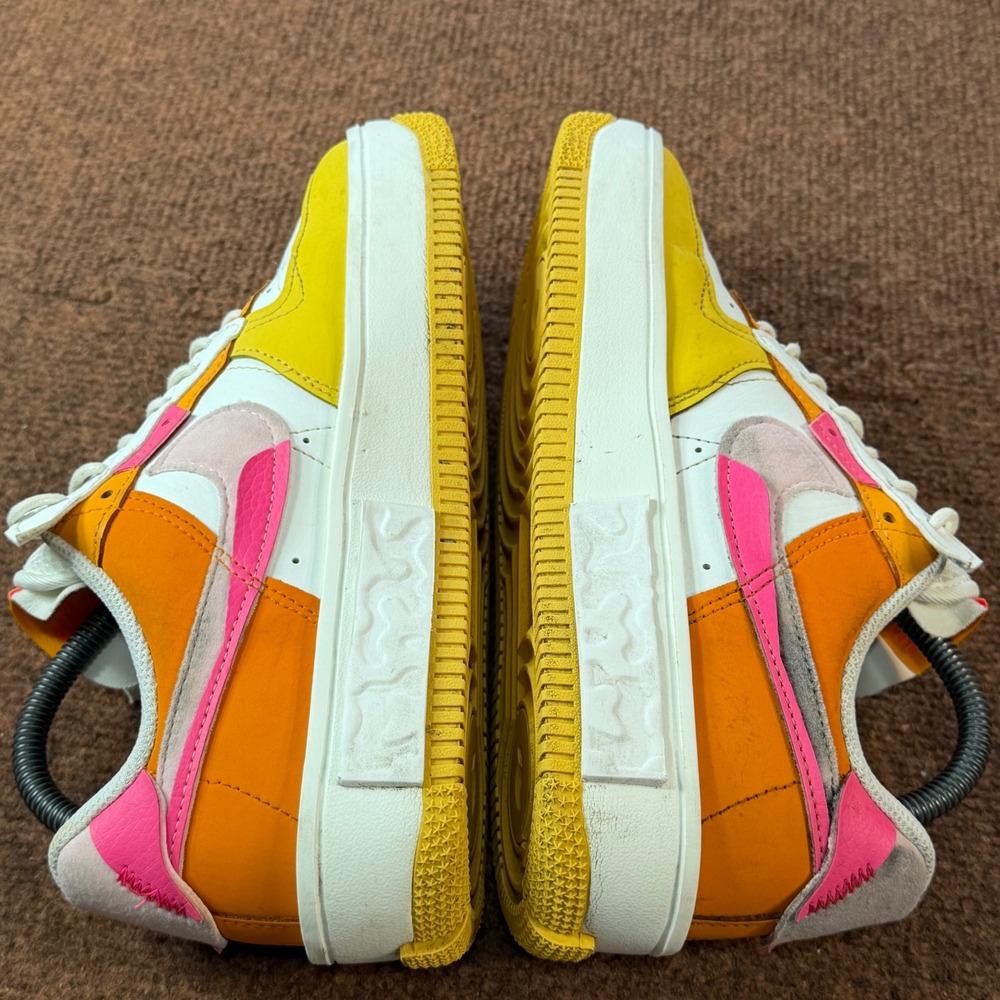 B+ gym Nike Fontanka Air Force 1 Yellow Orange Pink White DX2675-100 Womens 7.5 - Picture 11 of 11
